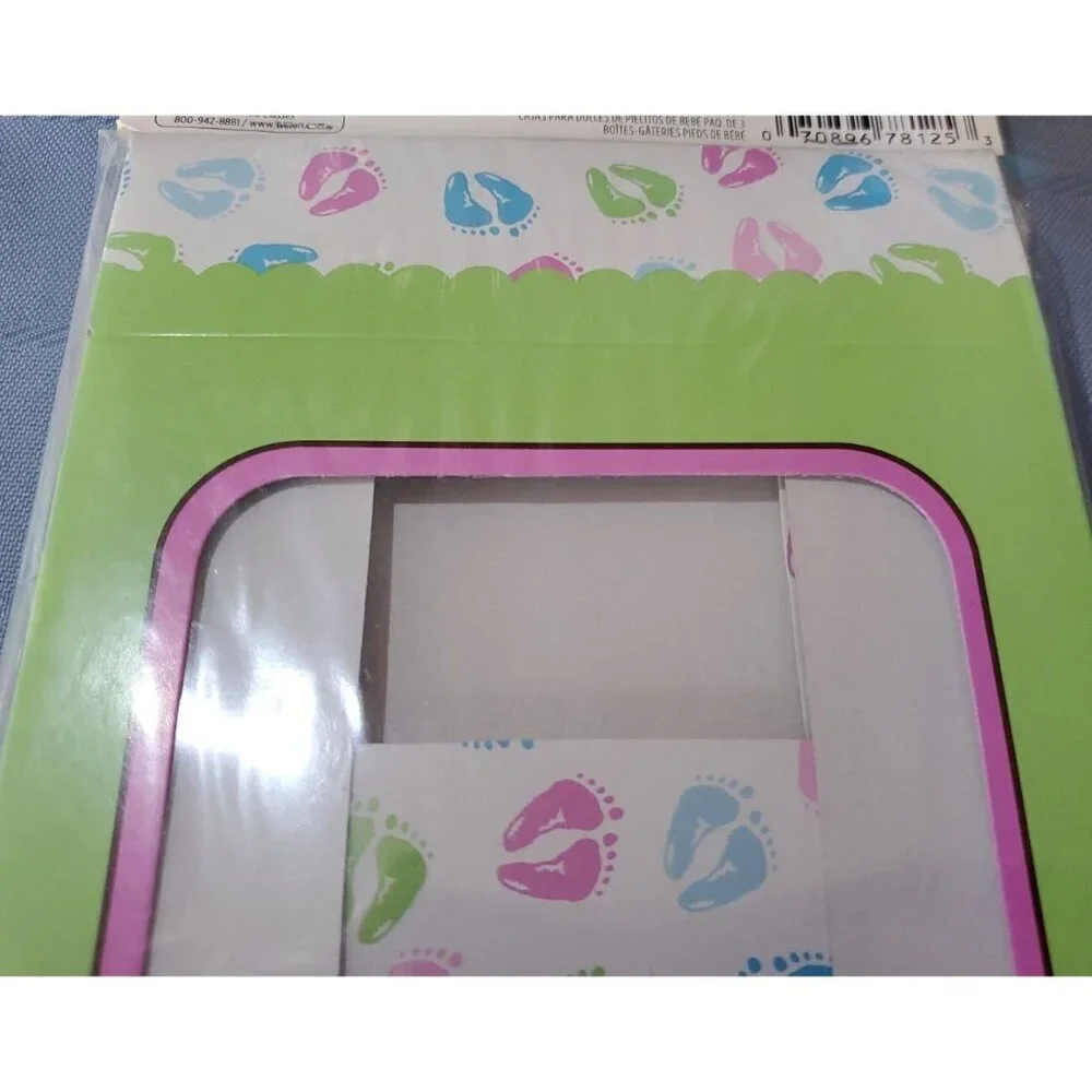 Wilton Baby Shower Treat Box With Baby foot Print